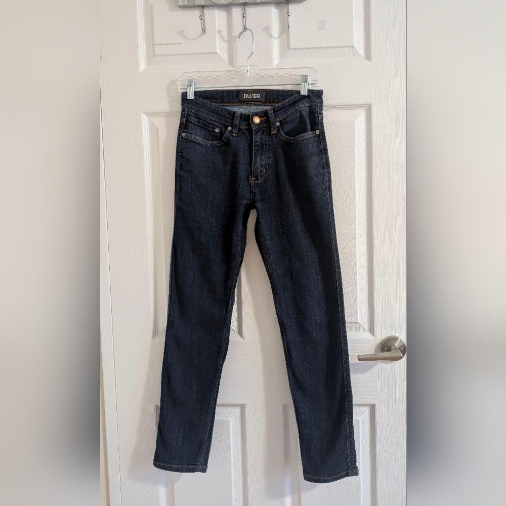 DUER Performance Denim L2X Slim Jeans - Dark Indigo 28x30 (Fits 28 x28.5)